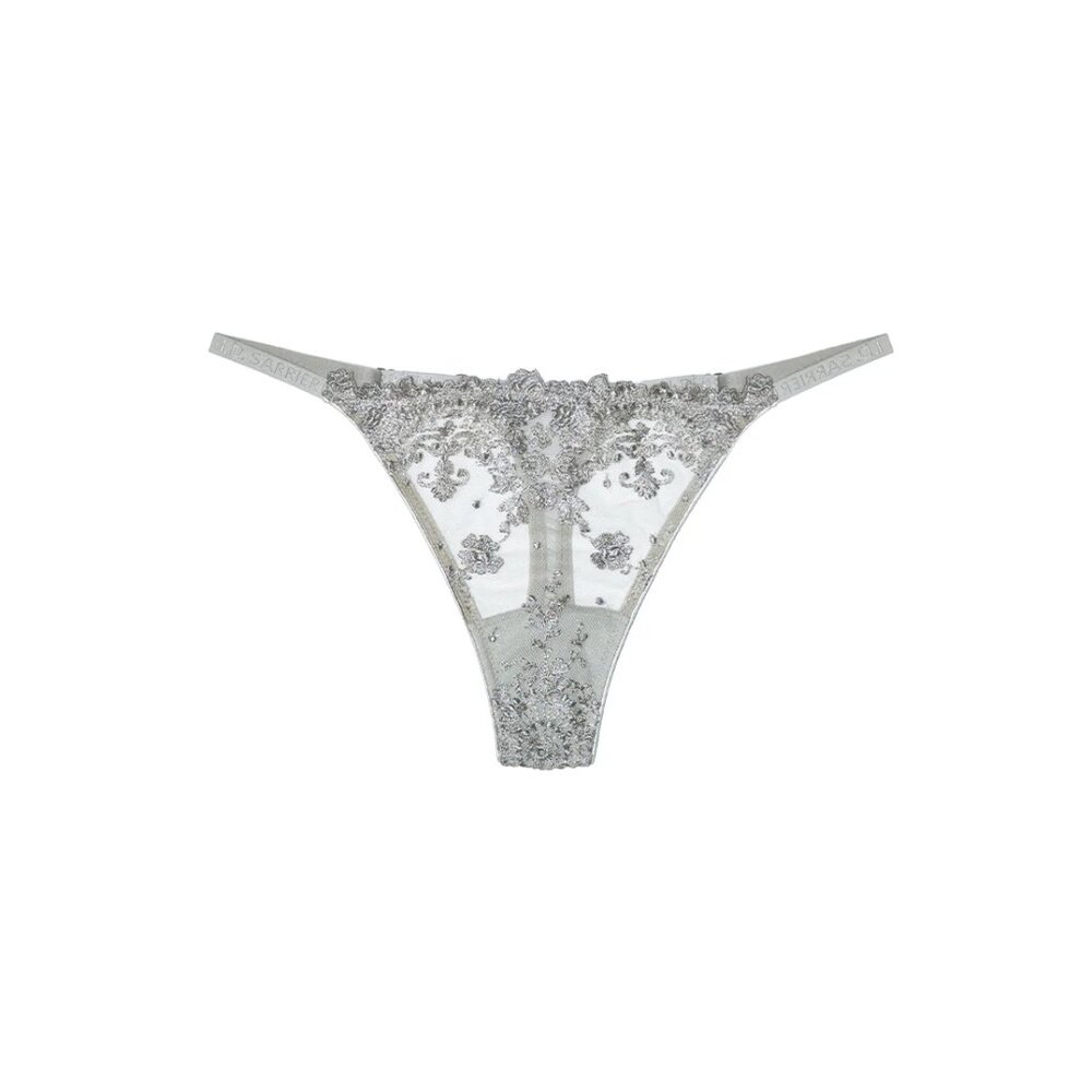 I.D. Sarrieri - English Rose V-String - Silver Sz M